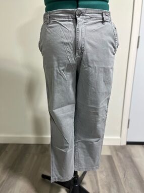 Old Navy Light Gray Elastic-Waist Pants
